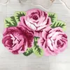 Tapis S Haute Qualité 3 Slitless Rose Art Tapis Chambre / Tapis De Chevet Tapis De Fleur Rouge Tapis De Chevet Salon Salon Tapis De Bain1