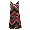 Mode Casual Kvinnor Tryckt Klänning Ärmlös Tryckt O-Neck Beach Bodycon Mini Camis Sun Dresses1