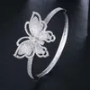 Браслеты для невесты для свадьбы 18K Rose Белый Позолоченные Полный CZ бабочки браслет браслеты для девочек женщин Хороший подарок