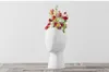 Decorazioni per la casa testa di uomo vaso di fiori vasi di fiori creativi fioriere vaso di ceramica nero bianco