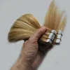 Nastro nelle estensioni dei capelli umani 40pcs Nastro adesivo europeo doppio disegnato Trama della pelle dei capelli Nastro europeo diritto serico nello stile del salone di estensione dei capelli