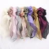 Ins Ribbon Silk Scrunchies Stirnbänder Knoten glänzend Scrunchie elastische Haarbänder Mädchen Satin Gummi Haargummis Frauen Haarschmuck