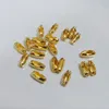 Los 200 Stück in loser Schüttung Gold DIY Schmuck Edelstahlschlaufen passend für 3 mm Perlen Kugelketten-Verbindungsverschluss
