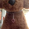 Bling Crystal Dog Collar Leash Shiny Full Rhinestone Soft Material Justerbara Små Hundar Katt Husdjur Krager med Bone Pet Tillbehör Ny