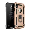 Étuis de téléphone portable Support de bague en métal Étuis antichoc hybrides pour iPhone 12 Mini 13 15 14 Pro Max XS MAX XR 7 8 Plus e S10 S20 S21 S22 S23 A15 14 A54 A33 A53 5G Note 20 Ultra Kic