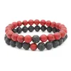 Tiger Eye Agaat Bracelet Natuursteen Lava kralen STRANDS SCHRAAK DRUMEN MENS MENS MODE SIERADY Will en Sandy Gift