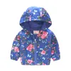 Kids Boys Girls Jacket 39 kleuren Hooded Cartoon Flower Butterfly Gedrukte jas lange mouw ritssluiting Casual jas baby outswear7014210