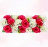 Customized Artificial flower wall wedding stage decorations road lead flowers artificial flowers slices mix colors AFW08