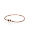 Elegante pulsera de hueso de serpiente con cuentas Diseñador de lujo Plata de ley 925 Chapado en oro rosa para pulsera de regalo de cumpleaños de Pandora para mujer con caja