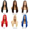 Cosplay Wig Synthetic Wigs 7 Colors Long Ombre Brown Blue Red Straight Blonde Hair wig