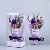 Trockenblumenstrauß zum Muttertag, Box, künstlicher Trockenblumenstrauß, Mini-Blumenstrauß zum Muttertag, PVC-Geschenkbox