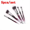 Nuovi pennelli per trucco Set 5 pezzi Clear Crystal crystal Pennelli per trucco Strumenti per trucco professionale Fondotinta per cipria Pennelli per correttore DHL