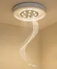 Moderne Spirale K9 Cristal Lustre Éclairage Escalier Duplex Plafond Suspension pour Salle À Manger Salon Chambre 110-240v