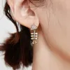 Nouveau brillant poisson os conception cubique Zircon Anti allergie boucles d'oreilles pour les filles fête meilleur cadeau de bijoux de noël