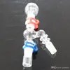 Récupérer le capteur de cendres pour les narguilés de bong en verre 45 90 degrés 14mm 18mm femelle mâle joint adaptateur en verre avec Keck Clip dab rigs