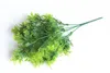 Fleurs rurales plantant du plastique avec de fausses fleurs vertes, arrangement floral coupé avec de l'herbe, 5 fourchettes, herbe de la saint-valentin Y40