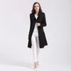 Com casaco de trincheira de estilo britânico para mulheres novas femininas da primavera e botão duplo de outono sobre o casaco longo plus size s-3xl