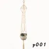 Macrame Plantenhanger indoor buitenophangende plantenmand Jute retro bloempot hangende touwhouder touw thuis tuin balkon decoratie