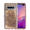 Samsung Galaxy S10 S10 Plus S10 Lite Mil-Grade Protects Plus Drop Protection Dust Prubクイックサンドロボットキラキラ電話ケースカバー