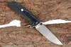 Promotion Flipper Folding Kniv D2 Satin Drop Point Blade Black G10 Handtag Kullager Fast Open EDC Pocket Knives