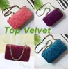 Miłość Serce Wave Wzór Nowy Przybył Luksusowe Torebki Kobiety Torby Designer Małe Messenger Velur Torby Feminina Velvet Girl Bag 446744