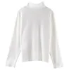 Women Sweater White Black Casual Turtleneck Sweater Spring Autumn Knit Sweater Women Pullover Plus Size jumper sweter mujer 30 LY191217