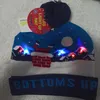 Kids Christmas Hats LED Light UP Hat Santa Claws Funny Hats Knitted Hat for Kid For Christmas Party