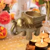 20 sztuk Lucky Golden Elephant Tealight Hold Wedding Favors Party Event Gifts Prysznic Bridal Rocznica Giveays Giveays Stół Świecznik Uchwyt Dekory