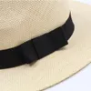 Moda Summer Women Man Słomka Panama Hat Outdoor Travel Wide Brim Beach Sun Ochrony Cap Jazz Hat5629097