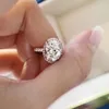 Moda - Argento puro Anello di design parigino di alta qualità con grande diamante ovale da 3 ott che decora il regalo di gioielli da donna con fascino spedizione gratuita PS6416