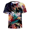 Japansk anime min hjälte akademi 3D tryckt t-shirt kvinnor män sommar mode o-hals kort ärm roliga t skjortor cosplay kostymer316x