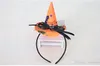 6 Styles Cute Halloween Ghost Festival Party Show Decoratie Witch Hat Girl Hoofdband met kant Gilding Spider Web7436049