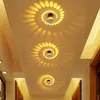 Moderne LED-plafondverlichting 3W RGB Wall Sconce Woonkamer veranda entree light armatuur bar hotel gangpad gangen schijnwerpers