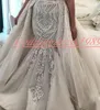 Robes de mariée sexy en dentelle sirène jupe détachable plus la taille mariage robe de mariée arabe dit Mhamad Robe de mari￩e robes de mariée
