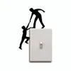 DSU Creative Climbing Light Switch Aufkleber Lustige helfende Hände Wandtattoo