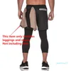 Grossist-löpande sweatpants mens shorts och leggings 2 i 1 sportkläder gym fitness sport byxor legging crossfit jogger träning kläder