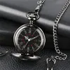 Vintage argent noir or à mon fils Laser mot hommes garçon analogique Quartz montre de poche pendentif chaîne enfants enfants montres 208A