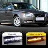 2PCS LED Daytime Running luz Daylight Para Volvo S80 2009 2010 2011 2012 2013 DRL com amarelo transformar a luz do sinal