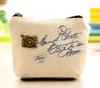 20st Iron Tower Bicycleprinted Vintage Zipper Pencil Case Cute Portable Min Key Coin Purse Makeup Bag