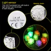 Novelty Lighting RGB LED flashing ice cube lights Water Submersible Liquid Sensor Night Light for Club Wedding Party Champagne Tower Christmas festive