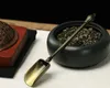 Te Scoop Spoon Copper Tea Leaves Chooser Holder Chinese Kongfu Tea Tools Tillbehör Snabbtill frakt ZC2512