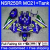 Injektion för Honda NSR 250R 250 R MC21 PGM3 NSR250R 90 91 92 93 MOVISTAR BLUE 264HM.16 NSR250 R RR NSR250RR 1990 1991 1992 1993 Fairings