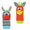 Cartoon Baby Toys 0-12 Months Soft Animal Baby Rattles Children Infant Newborn Plush Sock Baby Toy Wrist Strap Foot Socks