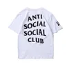 Anti Men T Shirt Casual Lovers Odzież męska T-shirt z nadrukowanym napisem Lapel Tee Czarne topy Streetwear Wzór Moda Rozmiar S-3XL