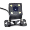 Luci a 4 LED Telecamera di retromarcia Sistema di sicurezza per auto HD universale regolabile con righello Visione notturna CCD immagine impermeabile per retrovisione dell'auto