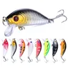 NEWUP 8PCS 5cm 3.6G Quality Minnow Pescaria Fiske Lure 3D Eye Bass Topwater Hard Bait Crankbait Wobblers för fiskehandtag