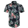 Mens Beach Hawaiian Shirt Tropische Zomer Korte Mouw Shirt Mannen Kleding Casual Losse Katoen Button Down Shirts Top Blouse