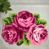 Tapijten Hoge Kwaliteit 3 ​​Slitless Rose Art Rug Slaapkamer / nachtkastje Red Flower Carpet Neffen Parlor Woonkamer Bad Mats1