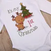 Nouveau-né Bébés filles barboteuses unisexe bébé garçon Vêtements Mon 1er Combishort Noël Romper Jumpsuit Vêtements Outfit