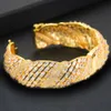 أقراط قلادة Larrauri 2pcs bangle/ring مجموعة المجوهرات الكورية الأفريقية للنساء مشاركة الزفاف Brincos para كما mulheres